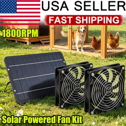 Solar powered dual - solar, fan